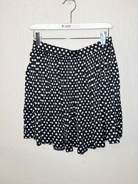 J. Crew Black & White Polka Dot Skater Skirt SZ- 4